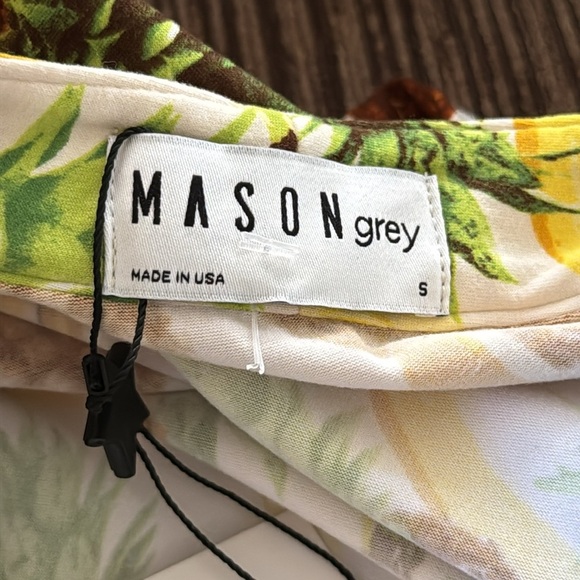 Mason Grey TROPICAL SMOOTHIE Fruit Print Classic Short Robe Women's Size small - Picture 4 of 13
